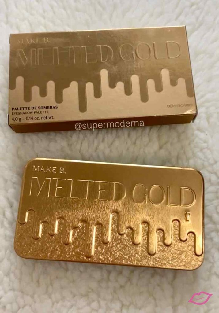 paleta melted gold embalagem