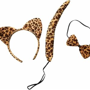 Kit 3 Peças Fantasia Oncinha Leopardo